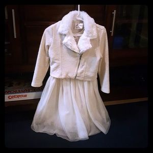 Ivory toddler dress with jacket 3t